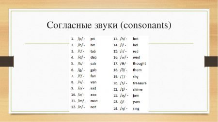 Звонкие и глухие согласные звуки